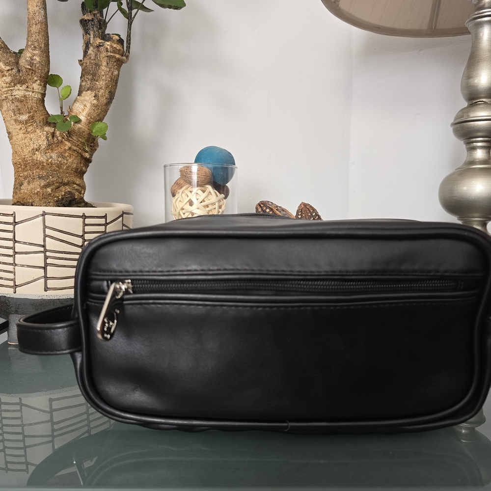 Black Faux Leather Men's Bag